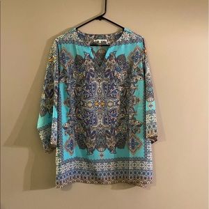 Women’s Violet + Claire Print Tunic Size 2X